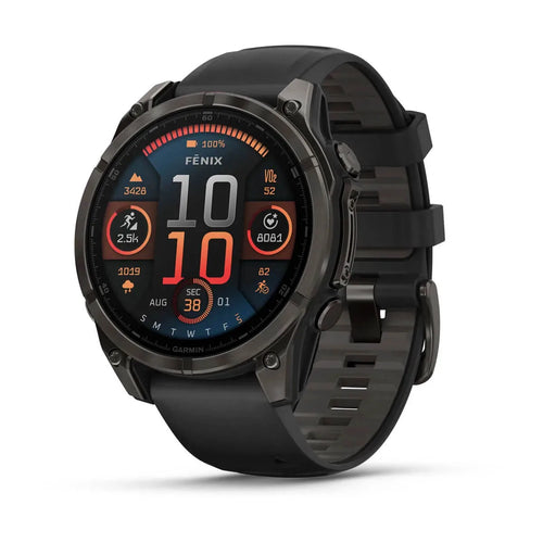FENIX 8 47MM AMOLED SAPH CRBNGRY TI/BLK/PEBBLEGRYBND