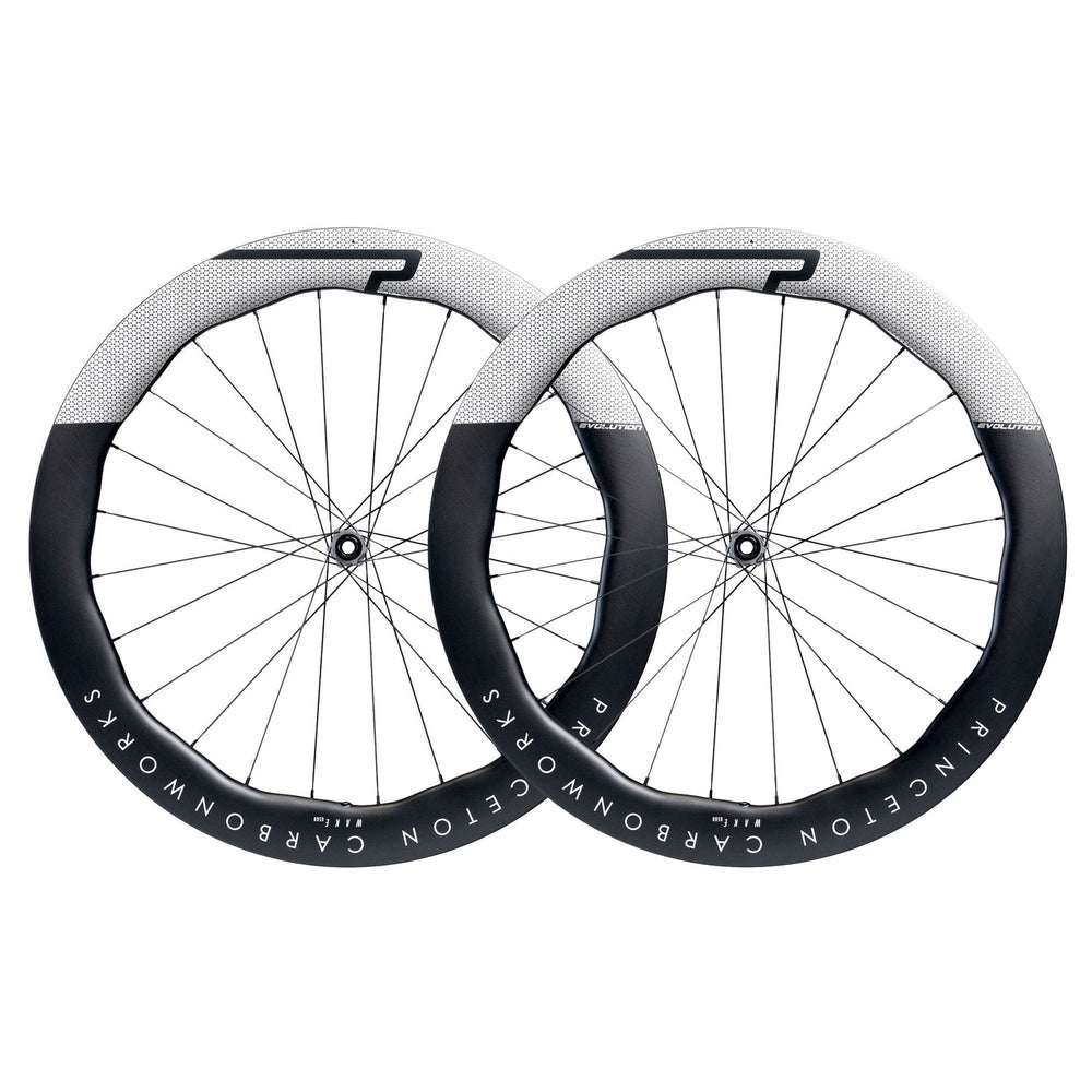 RUEDAS PRINCETON WAKE 6560 EVO II, DISC BRAKE, WHITE DECAL, TACTIC TR01.V2, SHIMANO
