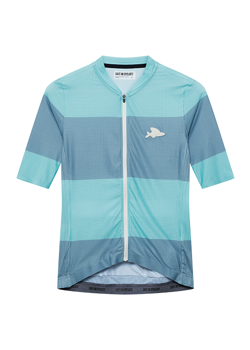 Cafe DU Cycliste Jersey Short Sleeve MEN Angeline V2 Riviera / Blue Deep Water