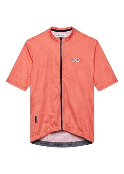 Cafe DU Cycliste Jersey Short Sleeve Mujer Fleurette V2 / Fire