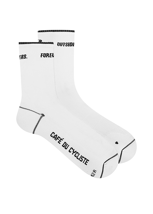 Cafe DU Cycliste Socks Unisex Motto Summer / Black ON White