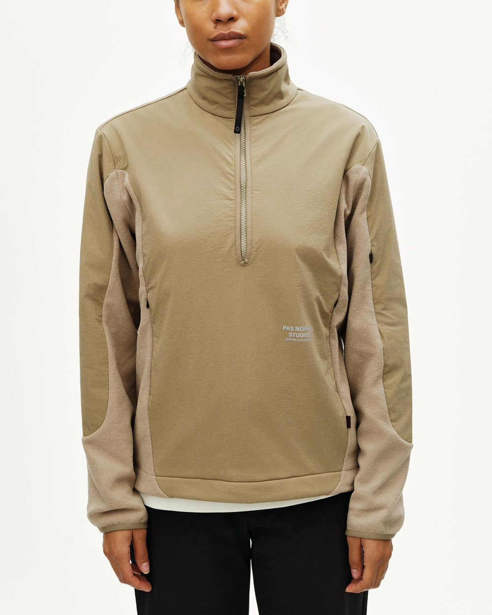 Off-race Light Fleece Half ZIP - Beige