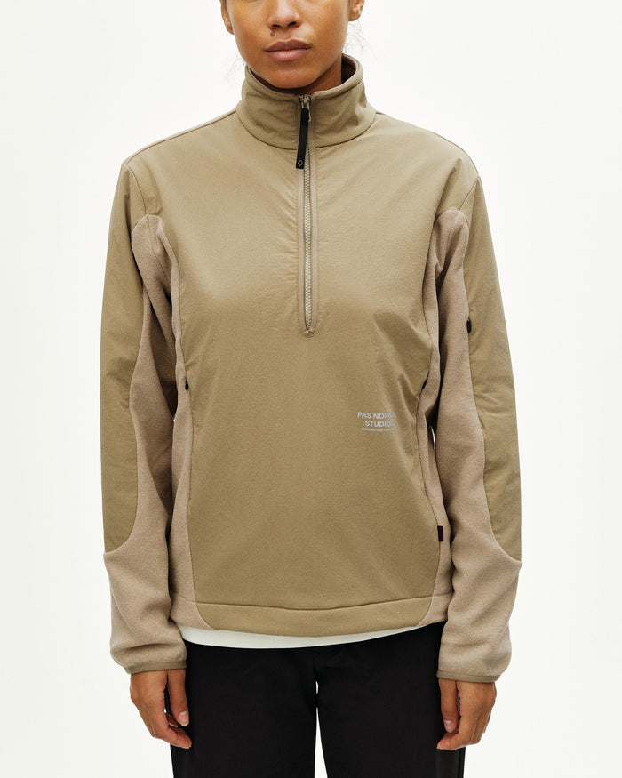 Off-race Light Fleece Half ZIP - Beige