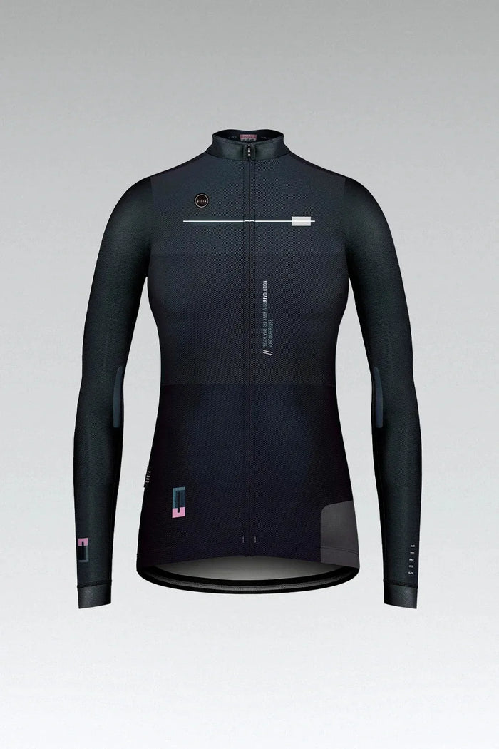Maillot Manga Larga Cobble Mujer Dark Coal