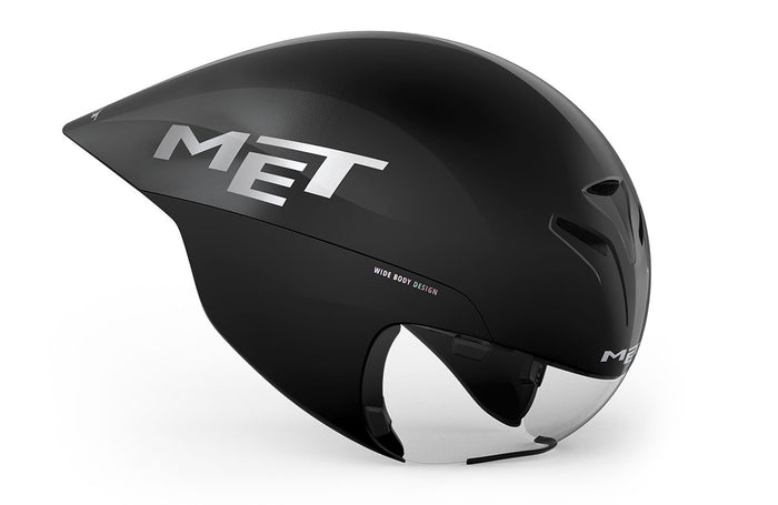 MET Drone Wide Body II Black Metallic Glossy