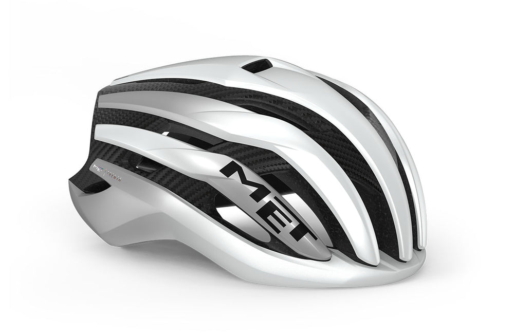 Casco MET Trenta 3K Carbon MIPS White Silver Metallic | Matt