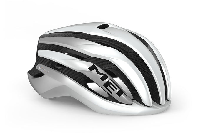 Casco MET Trenta 3K Carbon MIPS White Silver Metallic | Matt