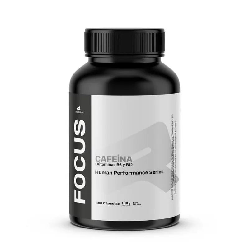 FOCUS Cafeína + Vitaminas B6 y B12 RACECLEAN 100 Cápsulas