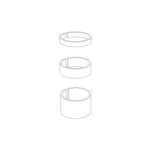 Deda Inner Sleeves FOR Vinci Spacers, Alloy, 1 SET (1X5MM 1X10MM 1X20MM)